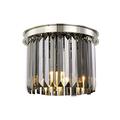 Glowflow 1238F12PN-SS-RC Sydney 3 Light Flush Mount Royal Cut Crystals - Polished Nickel GL2961416